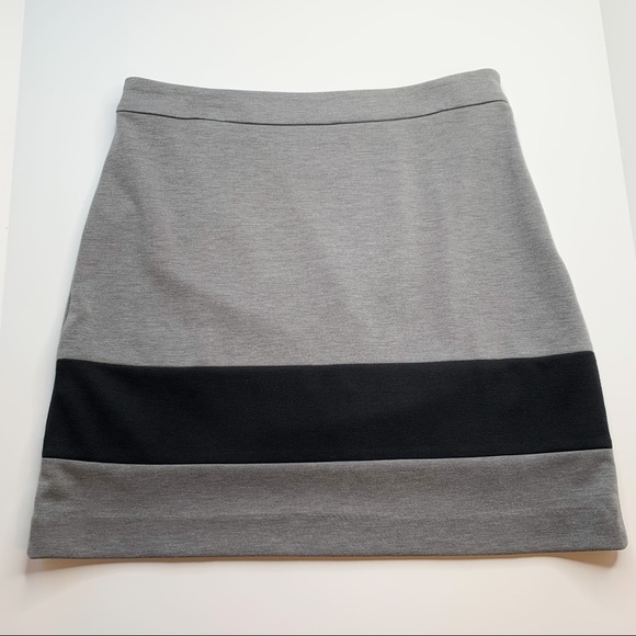 Ann Taylor LOFT Colorblock Gray Pencil Skirt Sz 4 - Picture 2 of 6